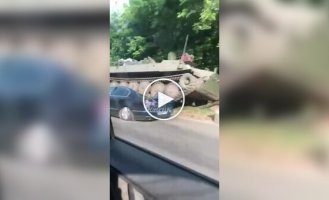 In Donetsk, a Russian tank attacked a German vehicle