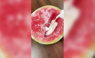 Необычный рецепт арбузного десерта