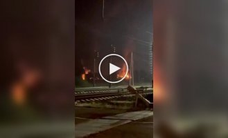 Night drone attack on a fuel and lubricants warehouse in the village of Yurovka, Krasnodar Territory