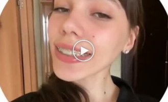 A girl showed the main fear of everyone who wears braces