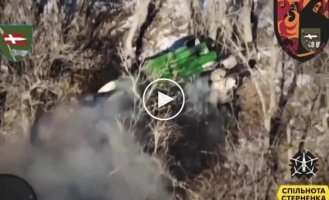 A kamikaze drone hits an enemy BUK air defense system in the Kupyansk direction