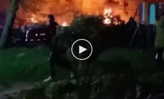 The first minutes after the missile attack on Uman by Russian terrorists