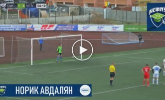 A football player from the Russian student league scored an original goal from the penalty spot