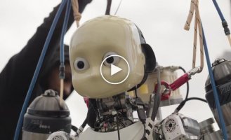 Робот с реактивным ранцем
