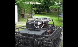 Handy man built a tank for his son