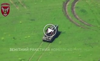 Destruction of the Russian Buk air defense system