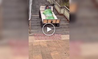 Мужчина создал вездеходную кровать