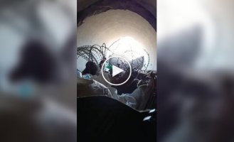 Occupier filmed his comrades in a concrete tunnel