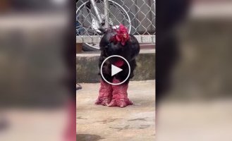 Big paws: rare breed of Dong Tao chickens