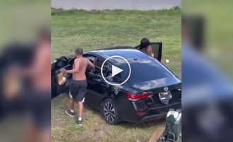 Попытка кражи компрессора в Атланте прервана строителями