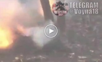 Avdiivka direction, arrival of a Ukrainian kamikaze drone against two Russian military