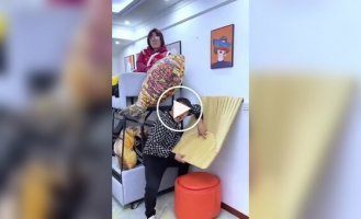 This is what an apartment furnished with Chinese items and furniture looks like
