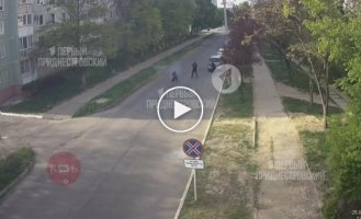 Видео с моментом обстрела здания МГБ в Тирасполе