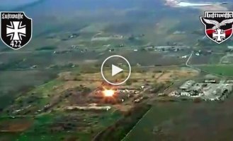 Warriors of the 114th tactical aviation brigade attacked with guided bombs on storage areas of equipment and shelters of Russians