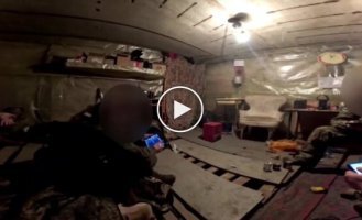 Ukrainian FPV drone flies into the basement where the Russian military were located