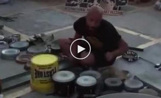 When you don't have money for drums, but you still want to play