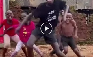 Playful dances of African children