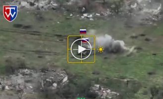 Soldiers destroy enemy armored vehicles that are attacking Ukrainian positions near Urozhainy