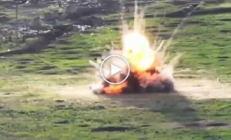 Russian occupiers take off after hitting a mine