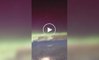 Астронавт NASA зняв космічний «поїзд» із супутників Starlink на тлі полярного сяйва