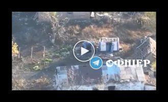 The 46th brigade of the Ukrainian army manages to fly a kamikaze drone into the basement where the Russians are located