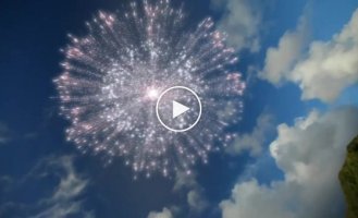 Красивое видео с помощью фейерверка и мячей
