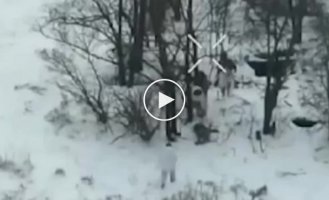 Landing of a mine on a group of Russian military personnel in the Zaporozhye direction