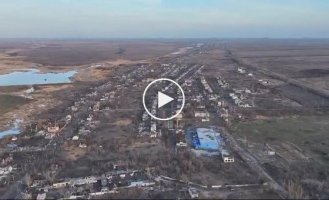 The village of Pervomaiskoye, destroyed by the invaders, near Donetsk