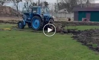 В Бородянке оккупанты провели спецоперацию по освобождению стадиона от газона