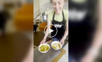 The girl prepared all the dishes from the cartoon “Ratatouille” for her boyfriend