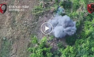 Бойцы 63-й ОМБр дронами уничтожили 2 орудия и 3 миномета оккупантов на Лиманском направлении