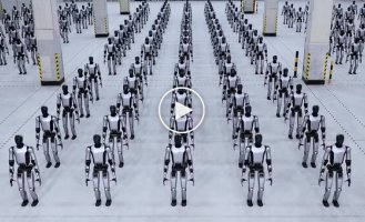 Китайская компания показала армию человекоподобных роботов