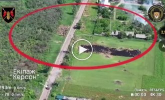 Tankers of the 5th Separate Naval Brigade destroyed shelters of Russian invaders in the Pokrovsk direction with direct fire