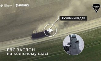 The first recorded defeat of the Russian shipborne radar Zaslon, mounted on a wheeled chassis