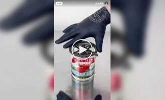 A collection of vintage can openers in action
