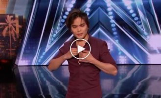 Magnificent performance of a famous magician at a talent show