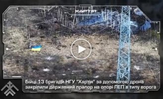 In honor of the tenth anniversary of the National Guard, aerial reconnaissance of the Charter brigade planted the flag of Ukraine over the positions of the Russian Federation