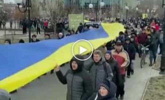 В Бердянске продолжаются митинги против оккупантов