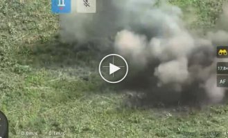 This guy's ass is on fire after his encounter with a kamikaze drone