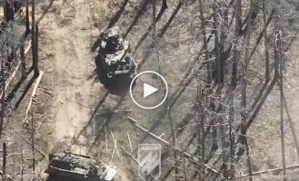 Tanks, armored personnel carriers, communications - FPV drones of Azov destroy the invaders in the Kremen direction