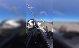 Video from the cockpit: the legendary Harrier fighter jet was launched from an aircraft carrier