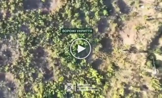 Border guards drop drones destroyed 2 enemy ammunition depots in the Bakhmut direction