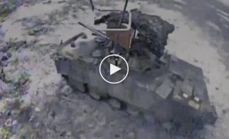 The Ukrainian military, using FPV drones, repels a Russian attack in the Bakhmut direction