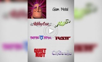 Variety of popular metal subgenres