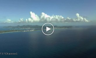 Из кaбины пилотов нa острове St Marteen