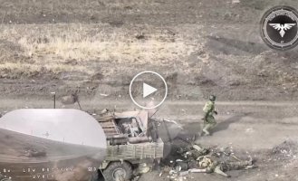 A kamikaze drone eliminated an occupier from an abandoned enemy armored vehicle