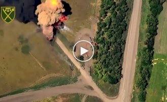 Trucks of Russians with ammunition destroyed in Zaporozhye region