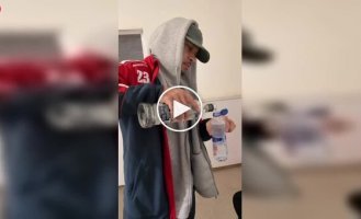 Пранкер подшутил над спортсменами после тренировки