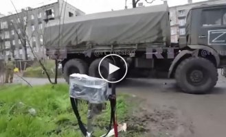 Footage from filming in Mariupol