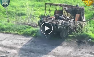 Птахи Мадяра ликвидировали оккупанта, который пытался спрятаться под уничтоженным БТР